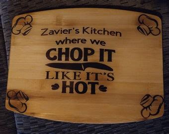 Funny Cutting Board Chop It Like It S Hot Etsy