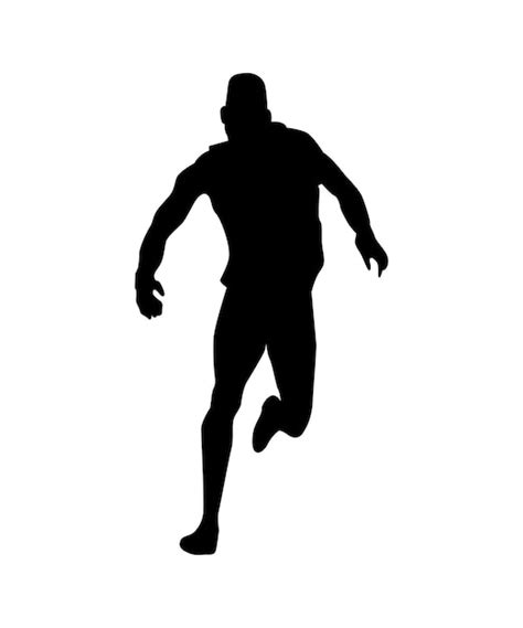 Premium Vector Vector Illustration Of Black Silhouettes Athlete