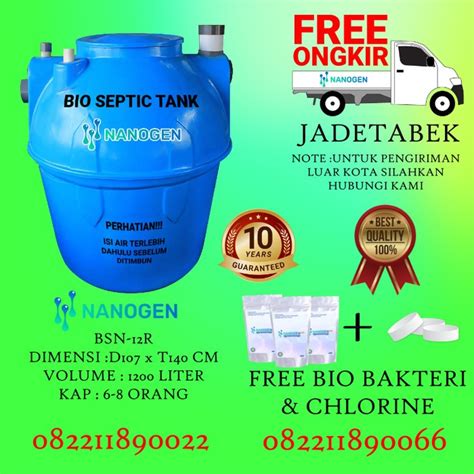 Jual BIO SEPTIC TANK YANG BERVOLUME 1200 LITER BERKAPASITAS 6 8 ORANG