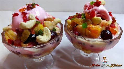 Fruit Salad With Ice Cream Nisha Rose