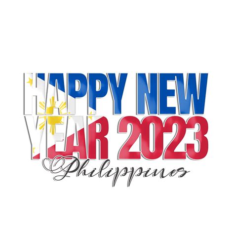 Happy New Year 2023 Philippines flag 15699059 PNG