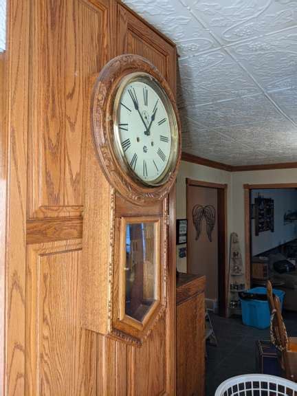 Oak Regulator Wall Clock Bid On Estates Auction Services