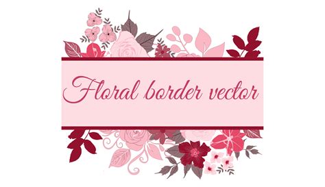 Floral Border Vector Graphic by aneisspiaf · Creative Fabrica