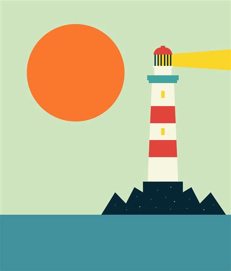 My Lighthouse Wallpaper - Nautical and Coastal Theme | Happywall