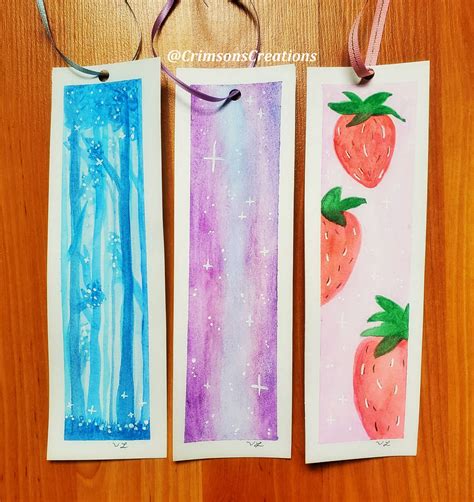 Watercolor Bookmarks 5 by CrimsonsCreations on DeviantArt