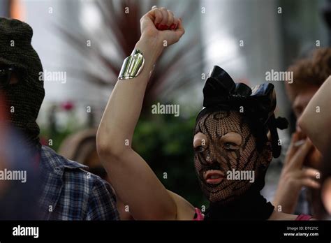 Russian Feminist Punk Rock Band Pussy Riot Stock Photo Alamy