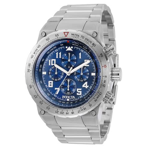 Invicta Aviator Chronograph Quartz Blue Dial Mens Watch 31586