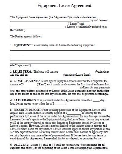 Printable Semi Trailer Lease Agreement Form Printable Forms Free Online