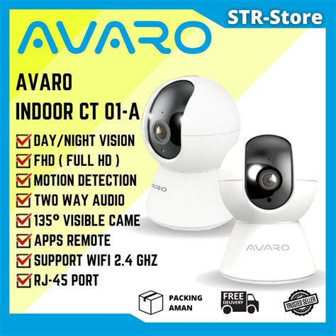 Jual AVARO CCTV CT01A CCTV INDOOR SMART IP CAMERA FHD ORIGINAL AVARO