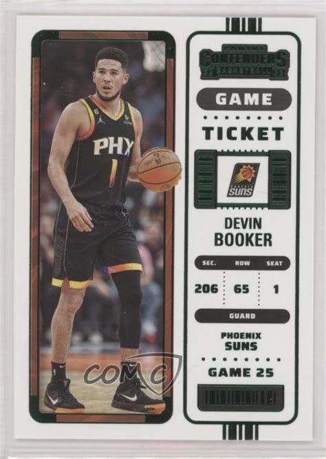 Panini Contenders Green Game Ticket Devin Booker For Sale