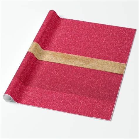 Red Gold Wrapping Paper | Zazzle