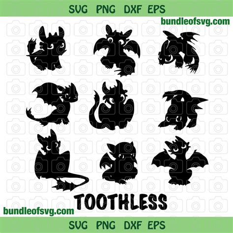 Toothless Svg Toothless Dragon Svg Night Fury Silhouette Dxf