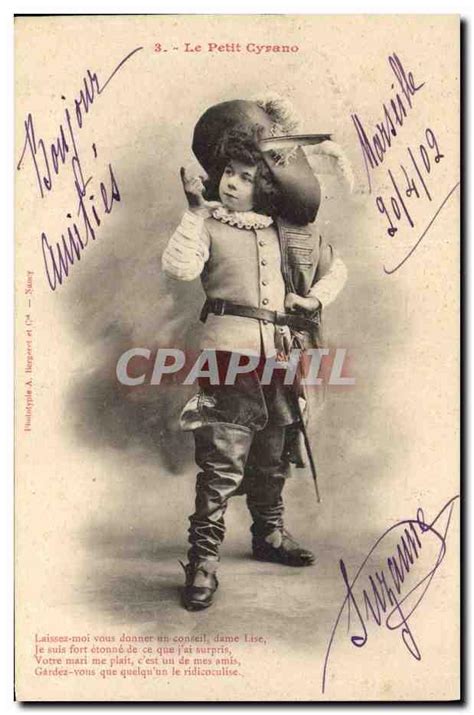 Carte Postale Ancienne Fantaisie Enfant Le Petit Cyrano Manuskript