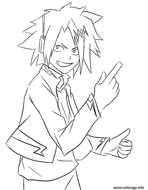 Coloriage Kaminari Denki From My Hero Academia