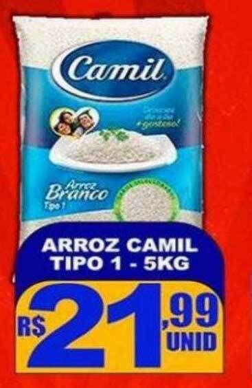 Arroz camil tipo 1 oferta na Brasileirão Atacado