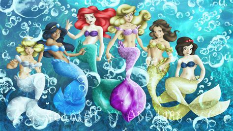 Disney Princesses as Mermaids by Ede1986 on DeviantArt