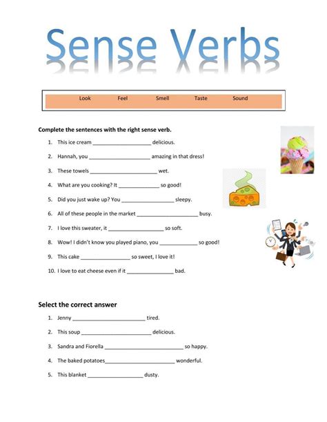 352323 Sense Verbs Cinthyamirella Liveworksheets