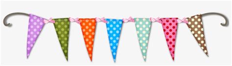 Pennant Banner Png Banner Flag Clipart Transparent Polka Dot Frame