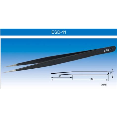 Пинцет для SMD компонентов прямой ESD-11 / Купить в RoboShop