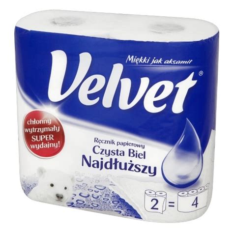 Ręcznik papierowy VELVET Najdłuższy czysta biel 2 szt Velvet Care