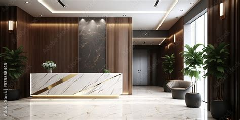 luxury  contemporary lobby area interior design  reception