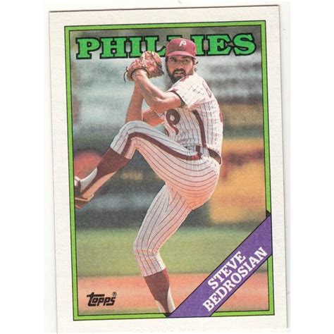 Topps Baseball Card Steve Bedrosian On Ebid United States