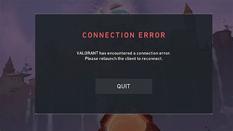 Valorant Connection Error Fix Guide Valorant Lynxsupernova