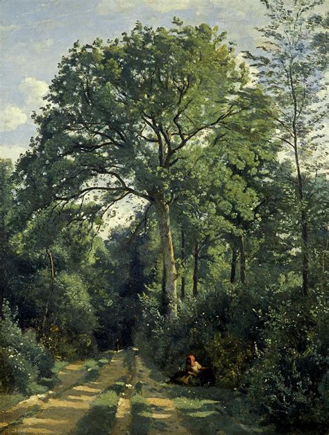 Ville D Avray Entrance To The Wood 1825 Painting By Jean Baptiste