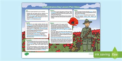 Remembrance Day Lesson Plans Ideas KS1 Year 1 2