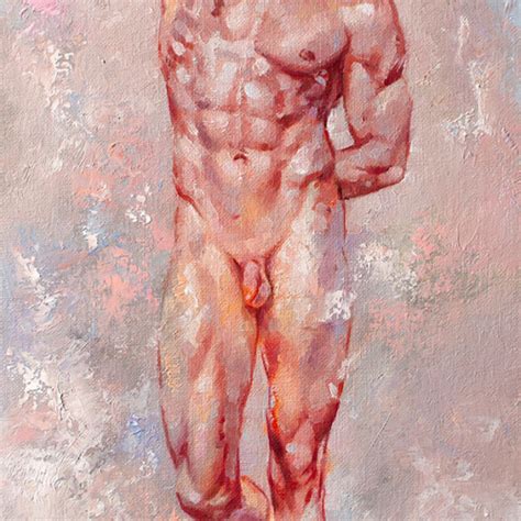 Yaroslav Sobol A Study Of A Standing Nude Male Model Sold