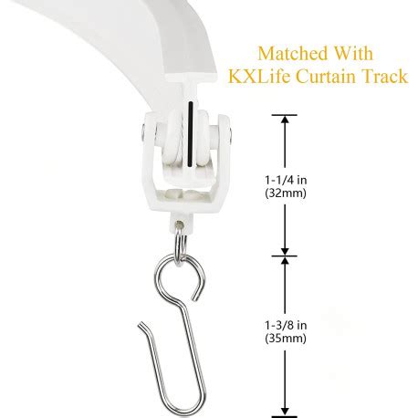 Kxlife Carrier Rollers For Flexible Ceiling Curtain Track Bendable