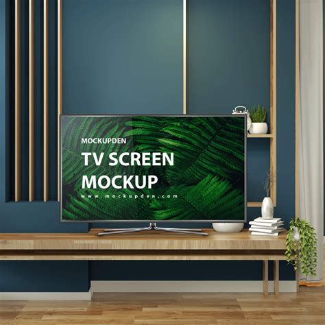 Free Tv Screen Mockup Psd Template Mockup Den