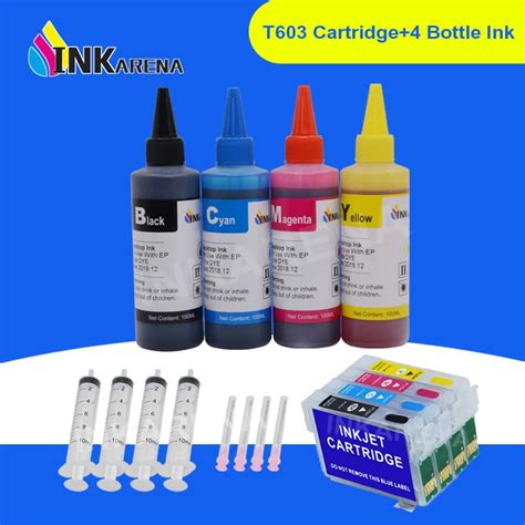 INKARENA Refillable Ink Cartridge T603 603XL For Epson WF 2810 WF 2830