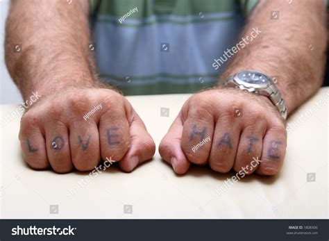 49 Love Hate Tattoo Stock Photos Images And Photography Shutterstock