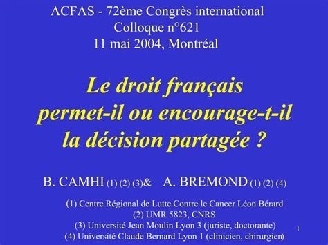 Ppt Acfas Me Congr S International Colloque N Mai