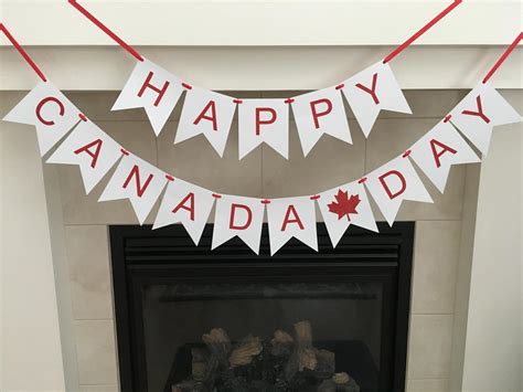 Happy Canada Day Banner Canada Day Celebration Red and - Etsy