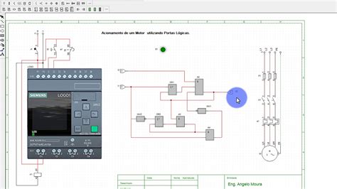 Acionamento de Motor Elétrico utilizando PORTAS LÓGICAS PLC CADe