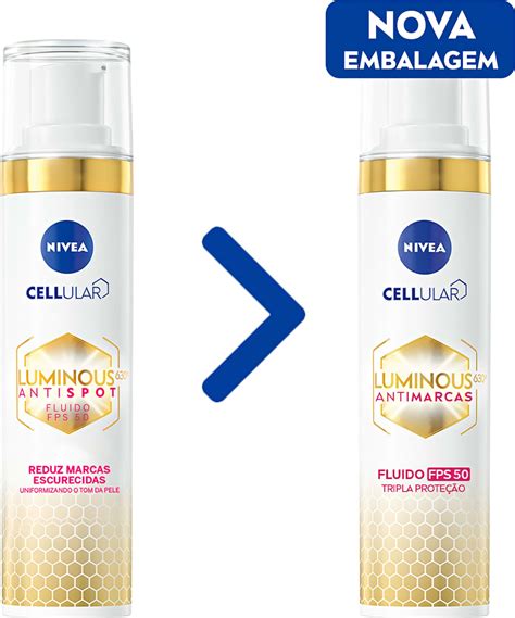 Fluido NIVEA Cellular Luminous 630 FPS 50 Beleza Na Web