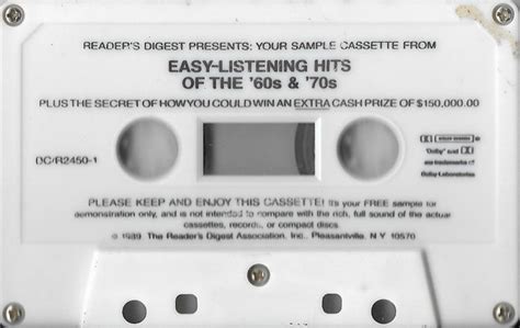 Easy-Listening Hits Of The '60s & '70s (1989, Cassette) - Discogs