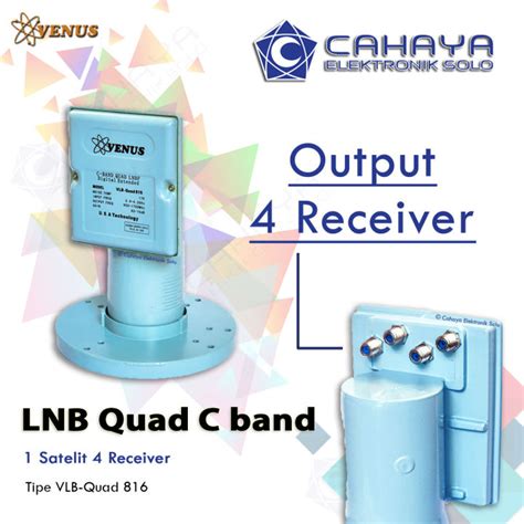 Lnb Venus Quad 816 4 Receiver 1 Satelit Parabola C Band Jaring Lama