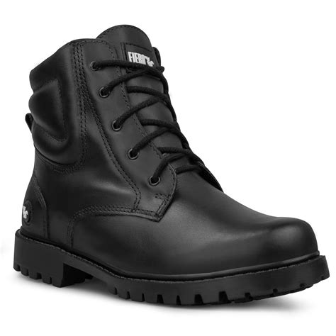 Bota Para Neve Masculina - Bota masculina preta de couro impermeável para neve forrada - Fiero