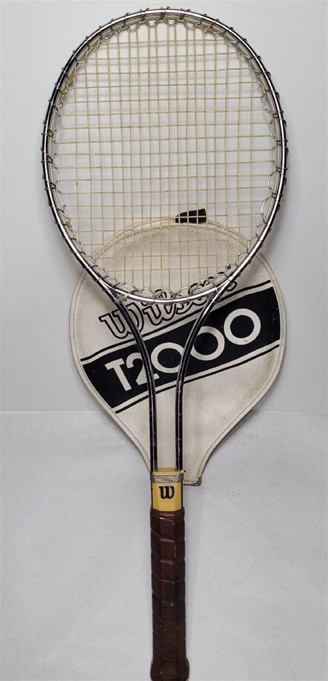 Vintage Wilson T2000 Steel Tennis Racket — W Original Cover Leather Grip Ebay