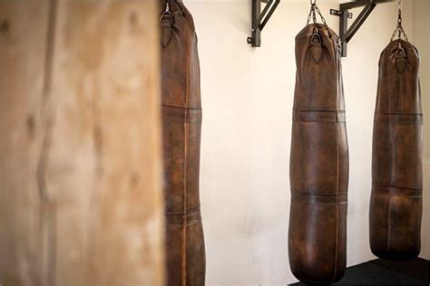 Sac De Boxe Vintage En Cuir Sac De Kickboxing John Woodbridge Makers