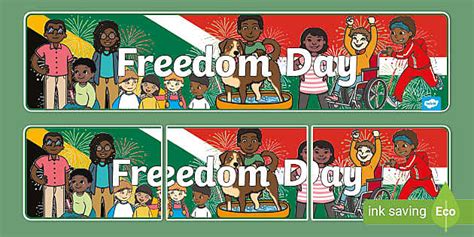 Happy Freedom Day Banner Classroom Display South Africa