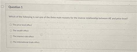 Solved Question 1Which Of The Following Is Not One Of The Chegg