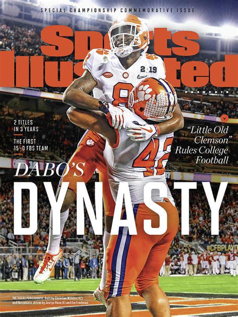 Dabos Dynasty Clemson University 2019 Cfp National Sports Illustrated