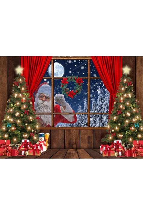 Lycgs X Ft Christmas Backdrop Santa Claus Photo Background Winter Snow