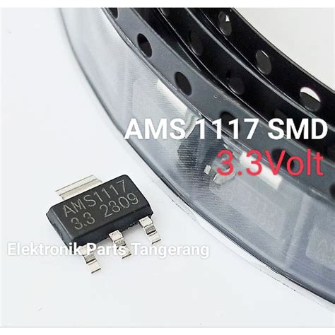 Ams1117 SMD 3 3V SOT 223 1A IC REGULATOR AMS 1117 SMD 3 3V VOLTAGE