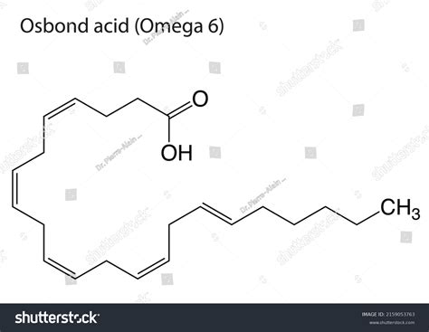 Eps Molecular Structure Osbond Acid Omega Stock Vector Royalty Free