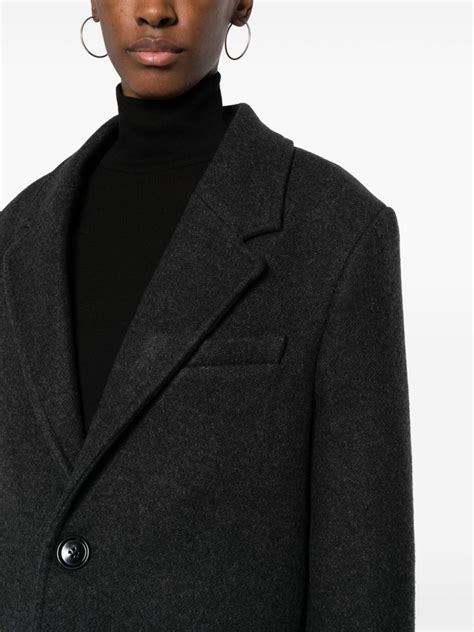 Single Breasted Wool Coat AMI Paris Eraldo US